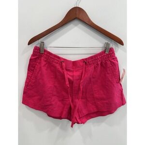 GAP Women's Pink Linen Blend Shorts Large NWT Lightweight Summer Casual Comfort